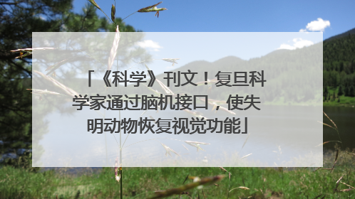 《科学》刊文！复旦科学家通过脑机接口，使失明动物恢复视觉功能