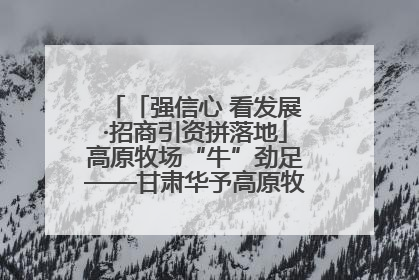 「强信心 看发展·招商引资拼落地」高原牧场“牛”劲足——甘肃华予高原牧场高标准奶牛肉牛养殖项目一线见闻