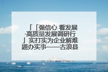「强信心 看发展·高质量发展调研行」实打实为企业解难题办实事——古浪县优化营商环境助力企业高质量发展见闻