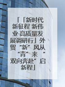 「新时代 新征程 新伟业·高质量发展调研行」外贸“新”风从“青”来 “双向奔赴”启新程