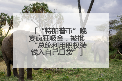 “特朗普币”晚宴疯狂吸金，被批“总统利用职权装钱入自己口袋”