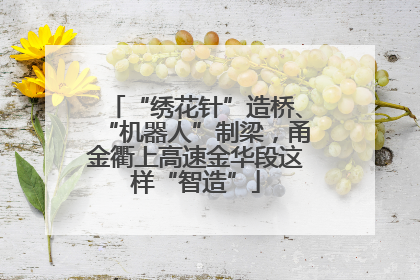“绣花针”造桥、“机器人”制梁，甬金衢上高速金华段这样“智造”
