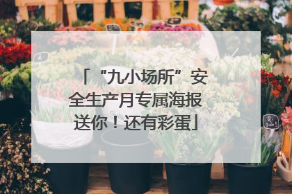 “九小场所”安全生产月专属海报送你！还有彩蛋
