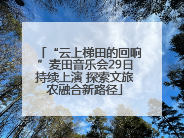 “云上梯田的回响”麦田音乐会29日持续上演 探索文旅农融合新路径