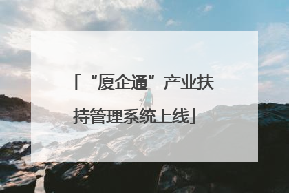 “厦企通”产业扶持管理系统上线