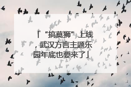 “搞莫狮”上线，武汉方言主题乐园年底也要来了