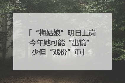 “梅姑娘”明日上岗 今年她可能“出镜”少但“戏份”重