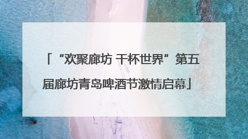 “欢聚廊坊 干杯世界”第五届廊坊青岛啤酒节激情启幕