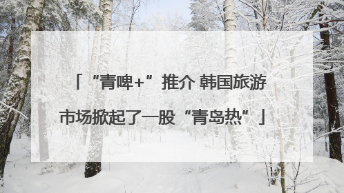 “青啤+”推介 韩国旅游市场掀起了一股“青岛热”