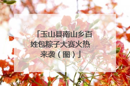 玉山县南山乡百姓包粽子大赛火热来袭（图）