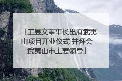 王昱文董事长出席武夷山项目开业仪式 并拜会武夷山市主要领导