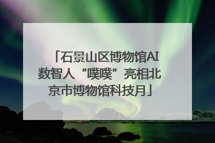 石景山区博物馆AI数智人“噗噗”亮相北京市博物馆科技月