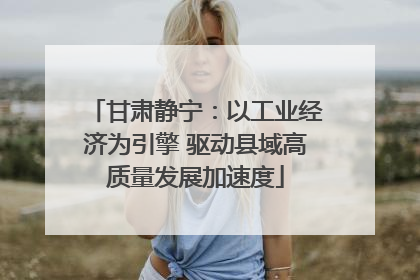 甘肃静宁：以工业经济为引擎 驱动县域高质量发展加速度