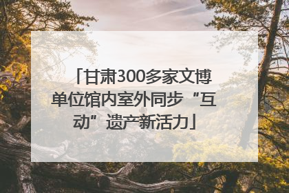 甘肃300多家文博单位馆内室外同步“互动”遗产新活力