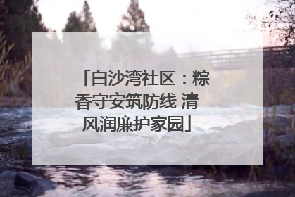 白沙湾社区：粽香守安筑防线 清风润廉护家园