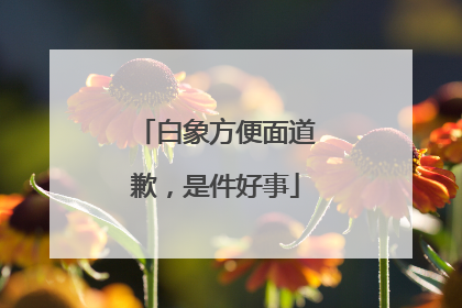 白象方便面道歉，是件好事