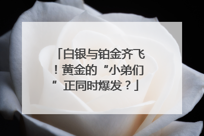 白银与铂金齐飞！黄金的“小弟们”正同时爆发？