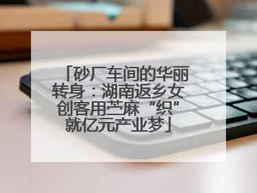 砂厂车间的华丽转身：湖南返乡女创客用苎麻“织”就亿元产业梦