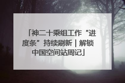 神二十乘组工作“进度条”持续刷新｜解锁中国空间站周记