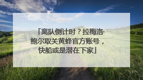 离队倒计时？拉梅洛·鲍尔取关黄蜂官方账号，快船或是潜在下家