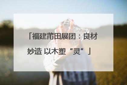 福建莆田展团：良材妙造 以木塑“灵”