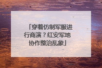 穿着仿制军服进行商演？红安军地协作整治乱象