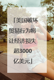 美国破坏贸易行为将让经济损失超3000亿美元