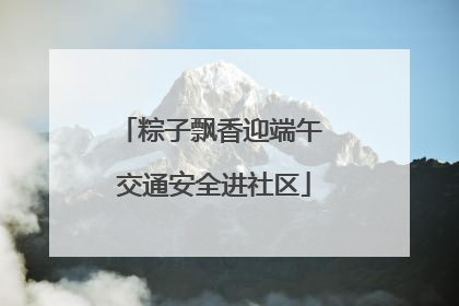 粽子飘香迎端午 交通安全进社区