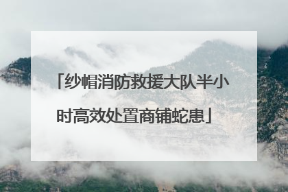 纱帽消防救援大队半小时高效处置商铺蛇患