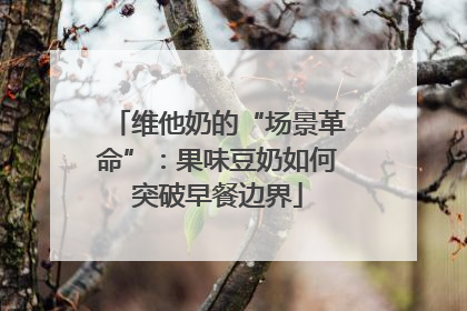 维他奶的“场景革命”：果味豆奶如何突破早餐边界