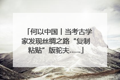何以中国丨当考古学家发现丝绸之路“复制粘贴”版驼夫……