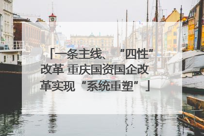 一条主线、“四性”改革 重庆国资国企改革实现“系统重塑”