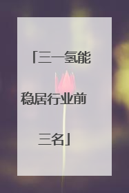 三一氢能稳居行业前三名