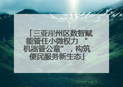 三亚崖州区数智赋能管住小微权力 “机器管公章”，构筑便民服务新生态