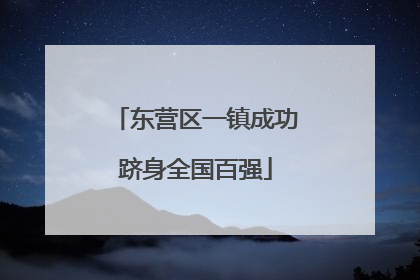东营区一镇成功跻身全国百强