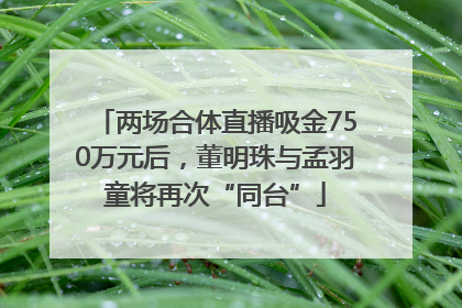 两场合体直播吸金750万元后，董明珠与孟羽童将再次“同台”