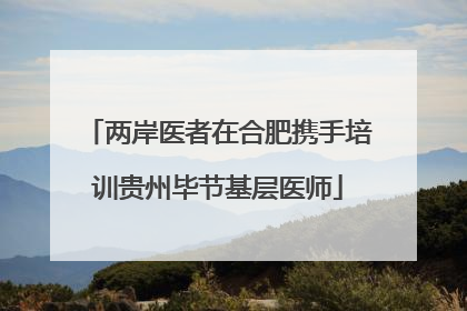 两岸医者在合肥携手培训贵州毕节基层医师