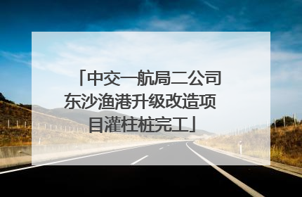 中交一航局二公司东沙渔港升级改造项目灌柱桩完工