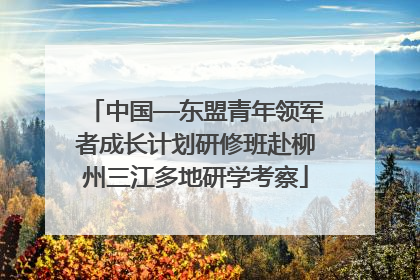 中国—东盟青年领军者成长计划研修班赴柳州三江多地研学考察