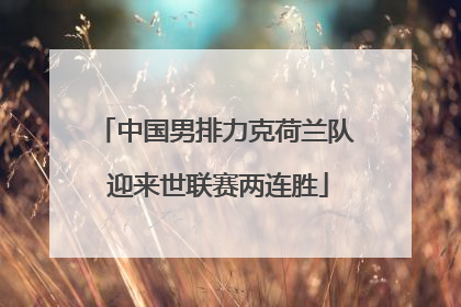 中国男排力克荷兰队 迎来世联赛两连胜