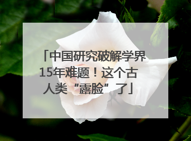 中国研究破解学界15年难题！这个古人类“露脸”了