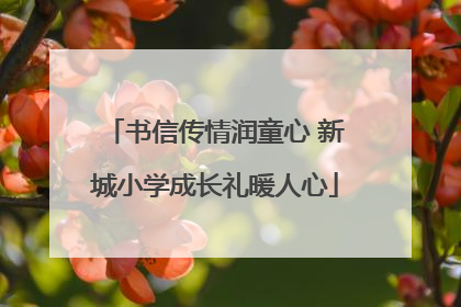 书信传情润童心 新城小学成长礼暖人心