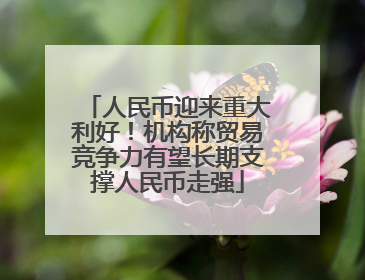 人民币迎来重大利好！机构称贸易竞争力有望长期支撑人民币走强