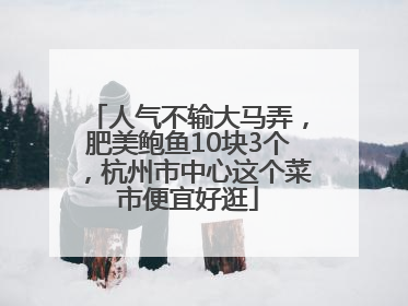 人气不输大马弄，肥美鲍鱼10块3个，杭州市中心这个菜市便宜好逛