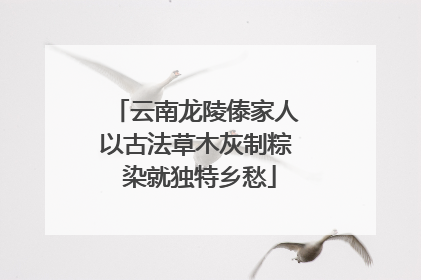 云南龙陵傣家人以古法草木灰制粽 染就独特乡愁