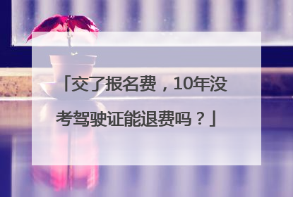 交了报名费，10年没考驾驶证能退费吗？