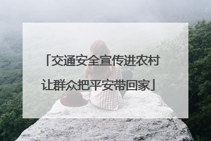 交通安全宣传进农村 让群众把平安带回家