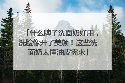 什么牌子洗面奶好用，洗脸像开了美颜！这些洗面奶太懂油皮需求