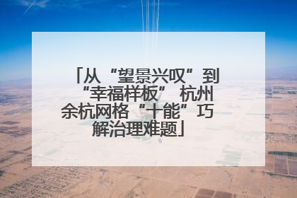 从“望景兴叹”到“幸福样板” 杭州余杭网格“十能”巧解治理难题