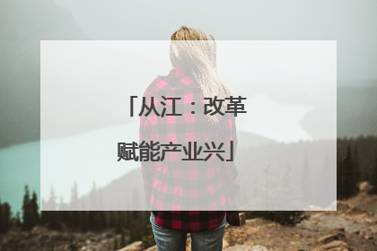 从江：改革赋能产业兴